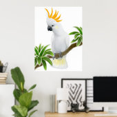 Citron Crested Cockato-Poster Poster (Thuiskantoor)