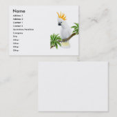 Citron Crested Cockato-profielkaart Visitekaartje (Voorkant / Achterkant)