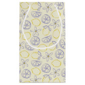 Citron Doodle Patroon Gift Bag Klein Cadeauzakje (Achterkant)