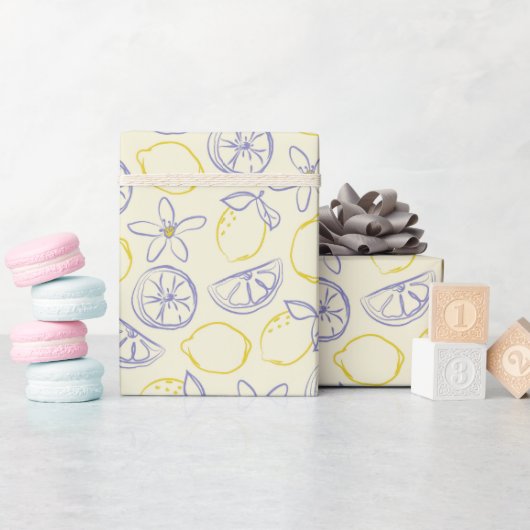 Citron Doodle Patroon Wrapping Paper Roll Cadeaupapier (Baby Shower)