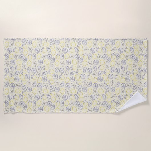 Citron Doodle Pattern Strandlaken (Voorkant)