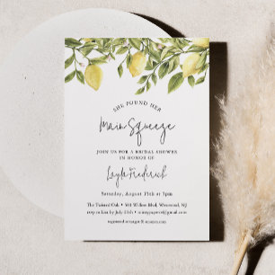 CITRON Lemon Bridal Shower Uitnodiging