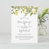 CITRON Lemon Bridal Shower Uitnodiging (Staand voorkant)