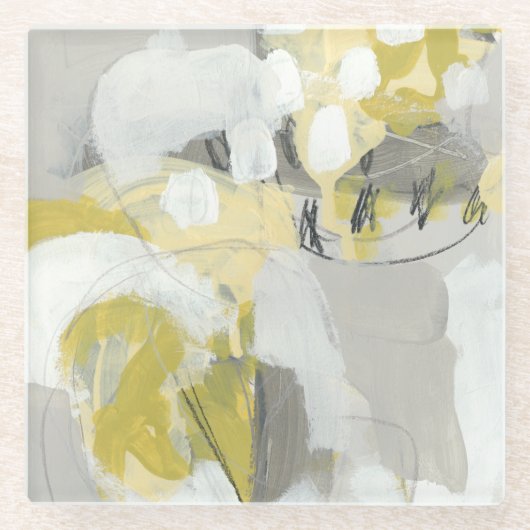 Citron Mist Glazen Onderzetter (Voorkant)