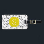 Citron Monogram Zwart-Wit Dalmatische Vlekken Bagagelabel<br><div class="desc">Dit moderne patroon van Dalmatische vlekken is in trend en een zeer coole manier om dierenprint aan je leven toe te voegen,  dit bagagelabel te personaliseren met een monogram en aangepaste adrestekst. © 2014 Alle rechten voorbehouden.</div>