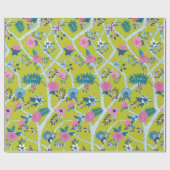 Citron Peony Branch Cadeaupapier (Vlak)