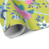 Citron Peony Branch Cadeaupapier (Rol Hoek)