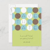 Citron Stippen Save the Date Briefkaart () (Voorkant / Achterkant)