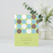 Citron Stippen Save the Date Briefkaart () (Staand voorkant)