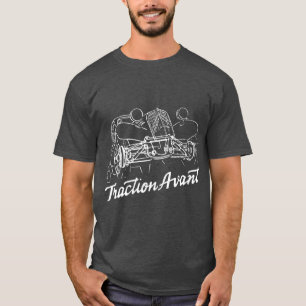 Citron Traction Avant script embleem en subtiele k T-shirt