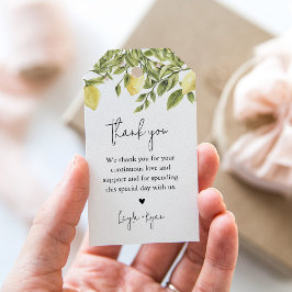 CITRON Waterverf Citroen Citrus Favor tag Cadeaulabel