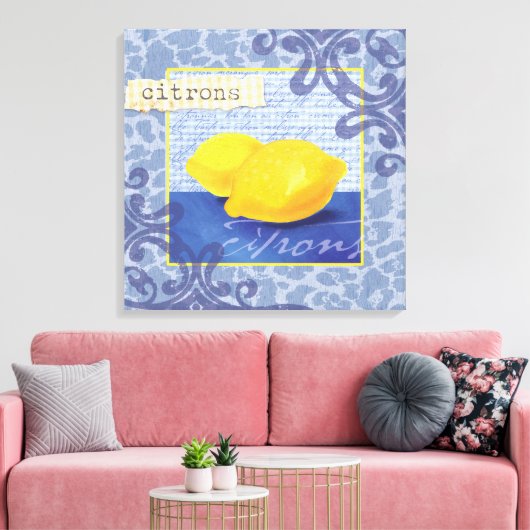 Citrons/Lemons Wall Decor Canvas Afdruk (Insitu (Woonkamer))