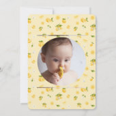 Citrus 1e verjaardag foto kaart (Achterkant)
