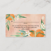 Citrus a Little Cutie Waterverf Diaper Raffle Enc Informatiekaartje (Achterkant)