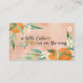 Citrus A Little Cutie Waterverf Sinaasappels Showe Informatiekaartje (Voorkant)