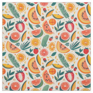 Citrus & Aardbei Zomer Design Stof