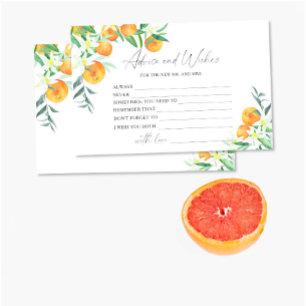 Citrus - advies en wensen bruidsuitnodiging briefpapier