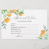 Citrus - advies en wensen vrijgezellenfeest briefpapier (Voorkant)