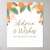 Citrus advies en wensen Vrijgezellenfeest teken Poster (Voorkant)