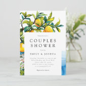Citrus Amalfi Coast Couples Douche Kaart (Staand voorkant)