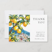 Citrus Amalfi Coast Italiaans Vrijgezellenfeest Bedankkaart (Voorkant)