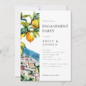 Citrus Amalfi Coast Verlovingsfeest Kaart (Voorkant)
