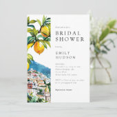 Citrus Amalfi Coast Vrijgezellenfeest Kaart (Staand voorkant)