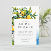 Citrus Amalfi Coast Vrijgezellenfeest Kaart (Staand voorkant)