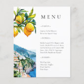 Citrus Amalfi Coast Vrijgezellenfeest Menu (Voorkant)