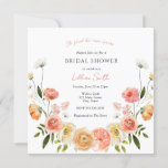 Citrus and Flowers Bridal Shower Invitation Kaart<br><div class="desc">Citrus bridal douche-uitnodiging met waterverf bloemen en citrusvruchten. Pas uw informatie aan of klik op "Klik om verder aan te passen" om tekenstijlen,  grootte en kleuren te bewerken.</div>