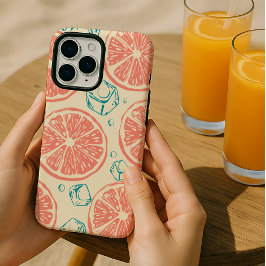 Citrus and Ice Pattern  iPhone 16 Pro Max Hoesje