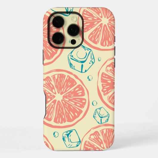 Citrus and Ice Pattern  iPhone Hoesje (Achterkant)