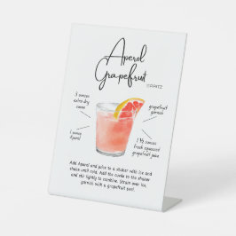 Citrus Aperol Grapefruit Spritz Cocktail Reclamebord Met Voetstuk