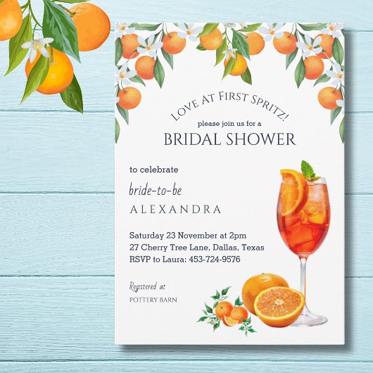 Citrus Aperol Love bij First Spritz Vrijgezellenfe Kaart