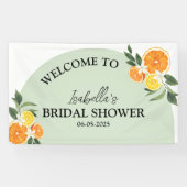 Citrus Arch Welcome Greenery Lemon Vrijgezellenfee Spandoek (Horizontaal)
