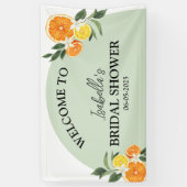 Citrus Arch Welcome Greenery Lemon Vrijgezellenfee Spandoek (Verticaal)