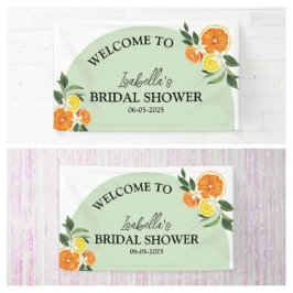 Citrus Arch Welcome Greenery Lemon Vrijgezellenfee Spandoek