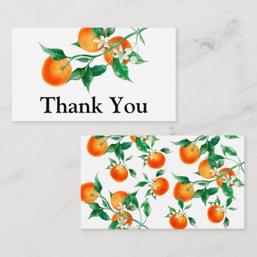 Citrus Baby shower, Baby shower Suite Hartelijk da Informatiekaartje (Voorkant / Achterkant)