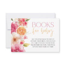 Citrus Baby shower Boeken voor Kaart Bright Floral