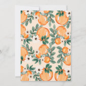 Citrus Baby shower Botanische Oranje kleine stropd Kaart (Achterkant)