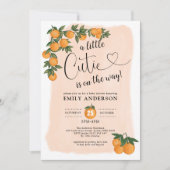 Citrus Baby shower Botanische Oranje kleine stropd Kaart (Voorkant)