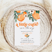 Citrus Baby shower Botanische Oranje kleine stropd Kaart