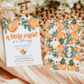 Citrus Baby shower Botanische Oranje kleine stropd Kaart