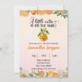 Citrus Baby shower Botanische Oranje Uitnodiging (Voorkant)