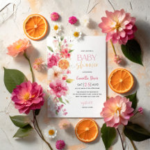 Citrus Baby shower, Citroen Bright Floral