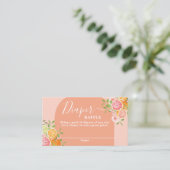 Citrus Baby shower Diaper Raffle Kaart (Staand voorkant)