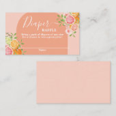 Citrus Baby shower Diaper Raffle Kaart (Voorkant / Achterkant)