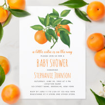 Citrus Baby Shower Er Komt Een Klein Schattig Ding