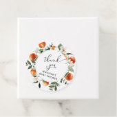 Citrus baby shower favor label (In situ)