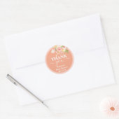 Citrus Baby shower Girl Classic Round Sticker (Envelop)